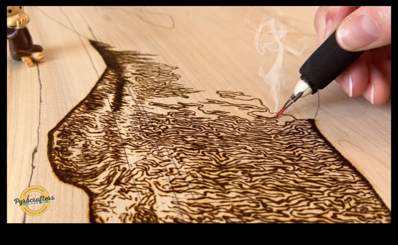 פירוגרפיה אמנות שריפת העץ 1 טכניקות מתקדמות בפירוגרפיה: יצירה עם עיצובים שרופים