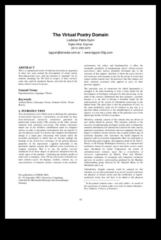 שירה וירטואלית: שפת האמנות הווירטואלית